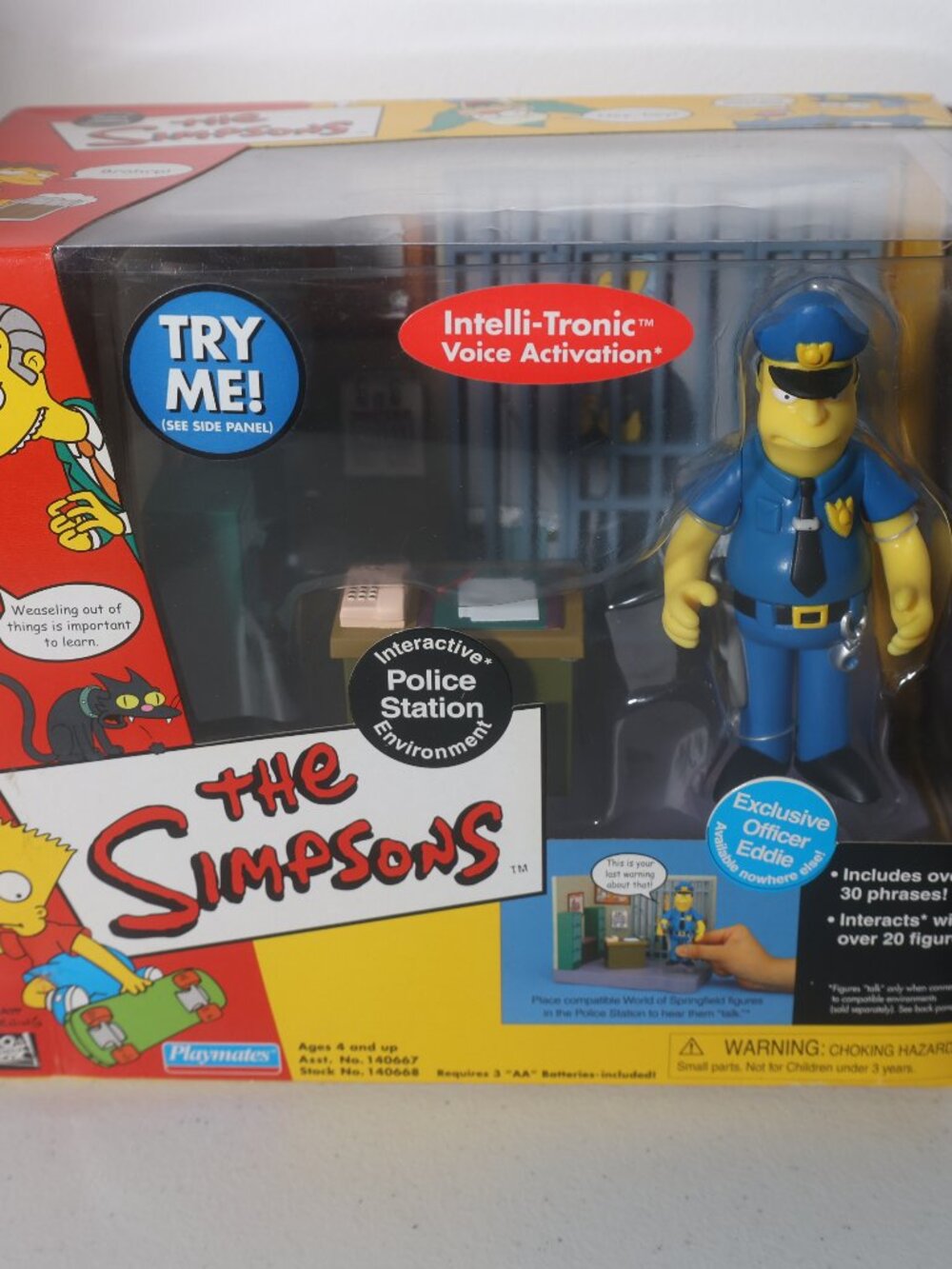 The Simpsons World of Springfield Police Station w/Eddie Sealed Playmates 2002